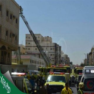 مدني #جدة يخمدحريق بناية نسيم جدة ويُخلي (80) ساكناً