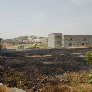سقوط أحد اسلاك الضغط العالي يتسبب في حريق بأحد مزارع قرية بلخزمر في الباحة