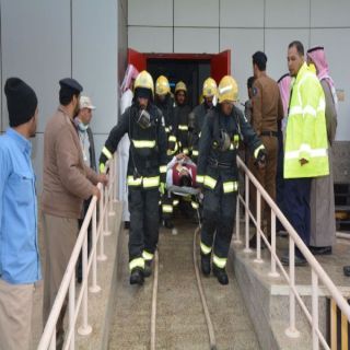 مدني #تبوك يُجري فرضية حريق وهمي بمستشفى الملك فهد التخصصي