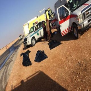 وفاة 4 مجهولي الهوية في حادث تصادم بطريق #عرعر #طريف
