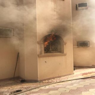مدني الرس يخلي عائلة أثر حريق منزل بحي القادسية