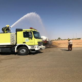 القصيم: مدني رياض الخبراء يُنفذ البرنتمج التدريبي  على كيفية مواجهة حوادث ناقلات الغاز