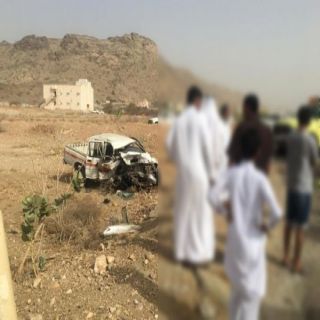 وفاة طالبين وإصابة ثلاثة أخرين بحادث مروري بطريق #بارق - محايل