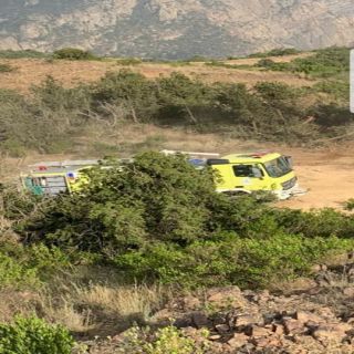 مدني بلقرن يخمد حريق  بجبل الطلل  بمركز باشوت
