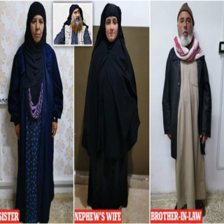 شقيقة "البغدادي" وزوجها وزوجة أبنها في قبضة "تركيا" ورويترز تنشر صورهما