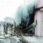 حريق في مستودع سجاد بالمدينة المنورة 