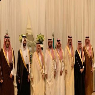 بحضور أمير الرياض المستشار بالديوان الملكي "القرني" يحتفل بزواج ابنه علي