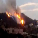 فديو - فرق الدفاع المدني تحاول السيطرة على حريق في قرية "براج بني حسن"