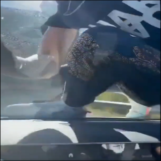 فيديو -شاب يُغامر للحصول على "اليوسفي" من شاحنة أثناء سيرها على الطريق