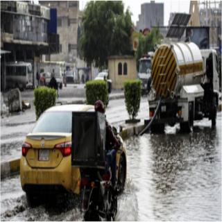 أمطار #العراق ترفع منسوب دجلة والفرات وتُغلق عددًا من الطرق