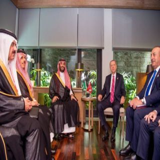 سمو #ولي_العهد يلتقي الرئيس التركي على هامش انعقاد قمة مجموعة العشرين