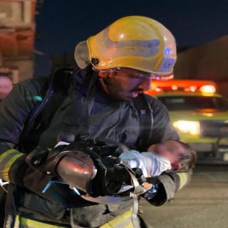 مدني الدمام يُنقذ امرأة وطفل من حادث حريق بمنزل بحي البادية