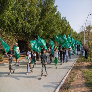 #أمانة_القصيم تُمظم مسيرة للمشي و رفع العلم السعودي إحتفاءً بـ #يوم_العلم