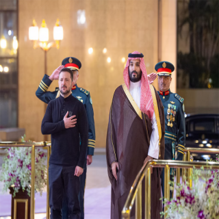 سمو ولي العهد يستقبل رئيس أوكرانيا ويعقدان جلسة مباحثات رسمية