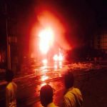 مدني محايل عسير يكافح حريق نشب في محلات للأثاث 