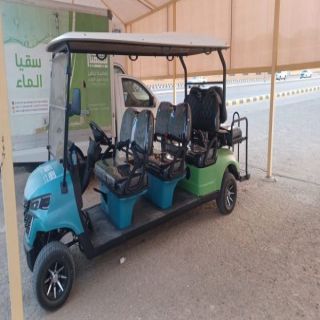 عربات جولف لخدمة كبار السن في مقبرة الموطا في بريدة