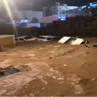فيديو -سيول جارفة تبتلع المركبات وسط محايل عسير