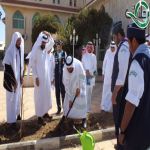 طلاب جامعة الباحة يشاركون في أسبوع الشجرة والمرور