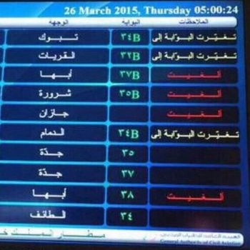 توقف مؤقت لرحلات الدولية والداخلية في مطارات المنطقة الجنوبية