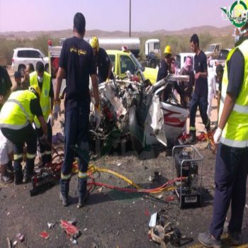 ثلاث وفيات واصابة بحادث على طريق الرياض  خميس مشيط