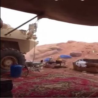 فيديو "بهرالدلة" لرجال الحرس الوطني اثناء تبادل إطلاق النار مع الحوثيين