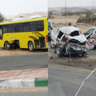 خمس وفيات و(12) إصابة بحادثين بعسير أحدهم باص طالبات