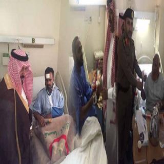 "الرعيني" ومديرشرطة المحافظة ورئيس مركزثربان يُعايدون المرضى بمستشفى المجاردة