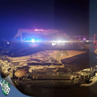 هلال #القصيم :حادث طريق الرياض القصيم يُخلف وفاة و(10) إصابات